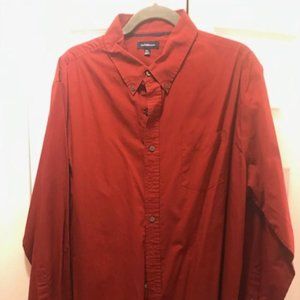 Men's button down wine red oxford